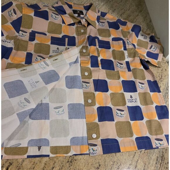 New! Jack & Sage Women’s L Retro Picnic Camp Shirt Keep It Simple Coffee Mug - Picture 6 of 14